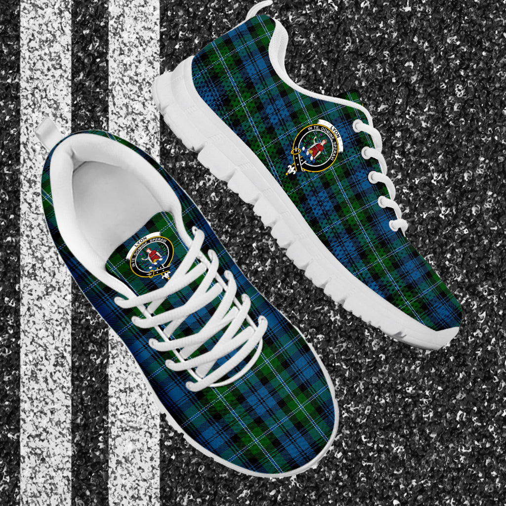 Lyon Tartan Sneakers with Family Crest - Tartan Vibes Clothing