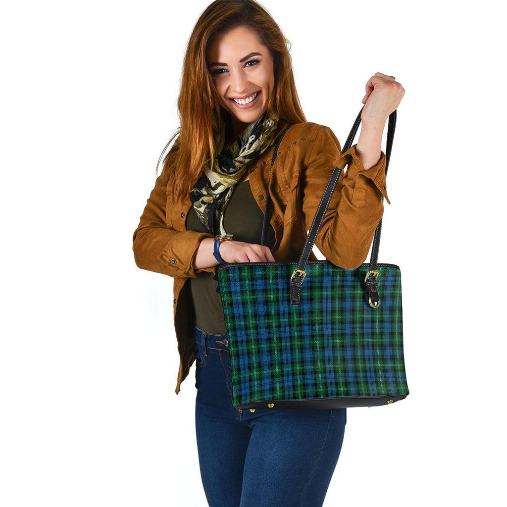 Lyon Tartan Leather Tote Bag - Tartan Vibes Clothing