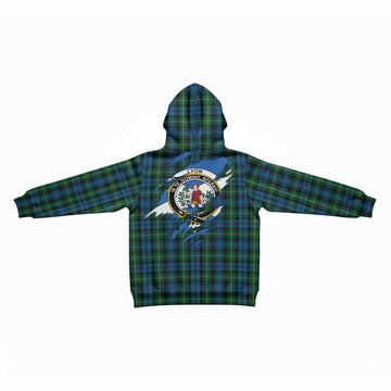Lyon Clan Crest In Me Tartan Kid Hoodie Scotland Flag Style