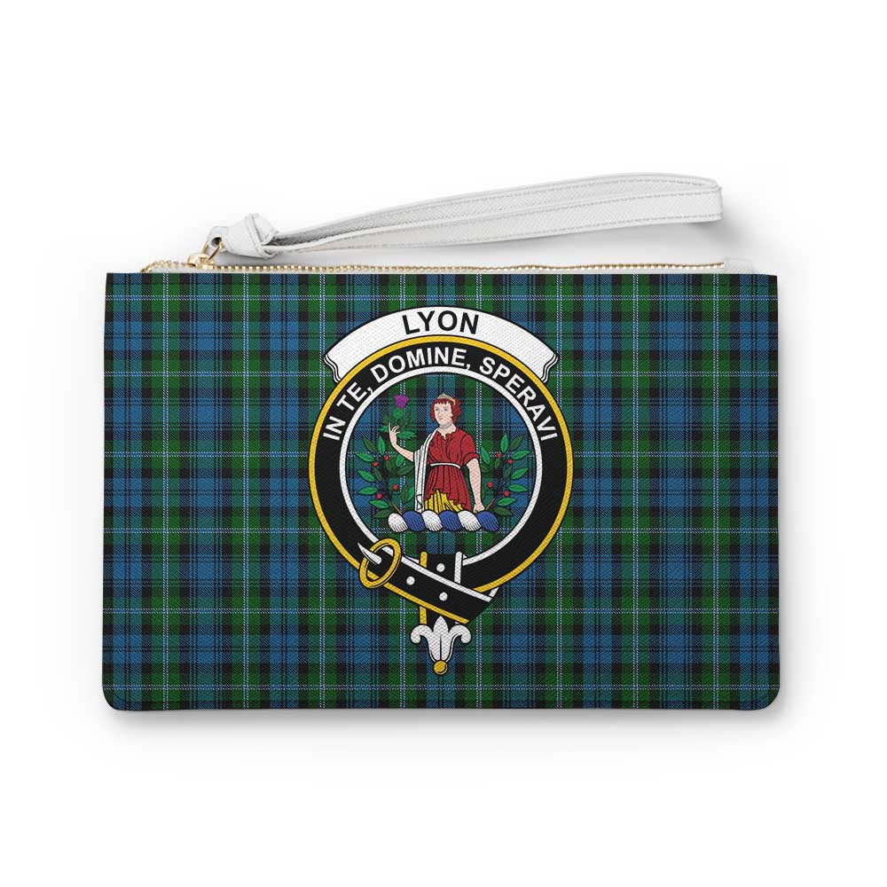 Tartan Vibes Clothing Lyon Family Crest Tartan Clutch Bag