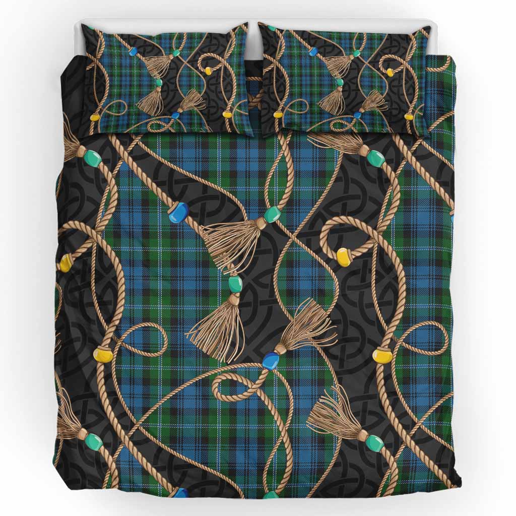 Lyon Scottish Tartan Twisted Ropes Stylized Bedding Set UK Bedding Set UK King 91*87 inch - Tartan Vibes Clothing