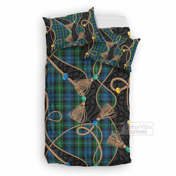 Lyon Scottish Tartan Twisted Ropes Stylized Bedding Set UK Bedding Set UK Double 79*79 inch - Tartan Vibes Clothing