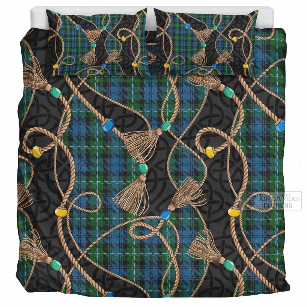 Lyon Scottish Tartan Twisted Ropes Stylized Bedding Set UK Bedding Set UK Super King 104*94 inch - Tartan Vibes Clothing