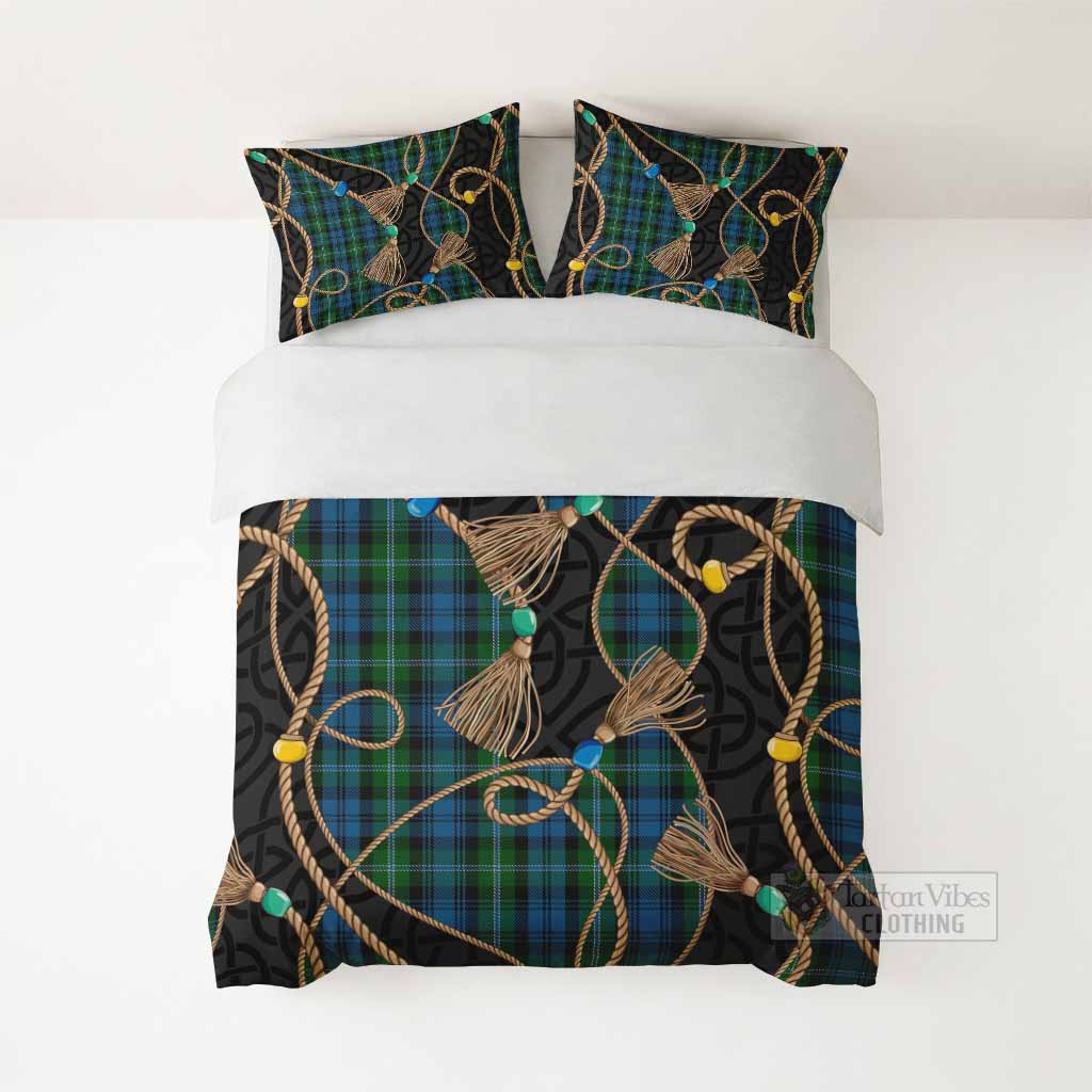 Lyon Scottish Tartan Twisted Ropes Stylized Bedding Set - Tartan Vibes Clothing