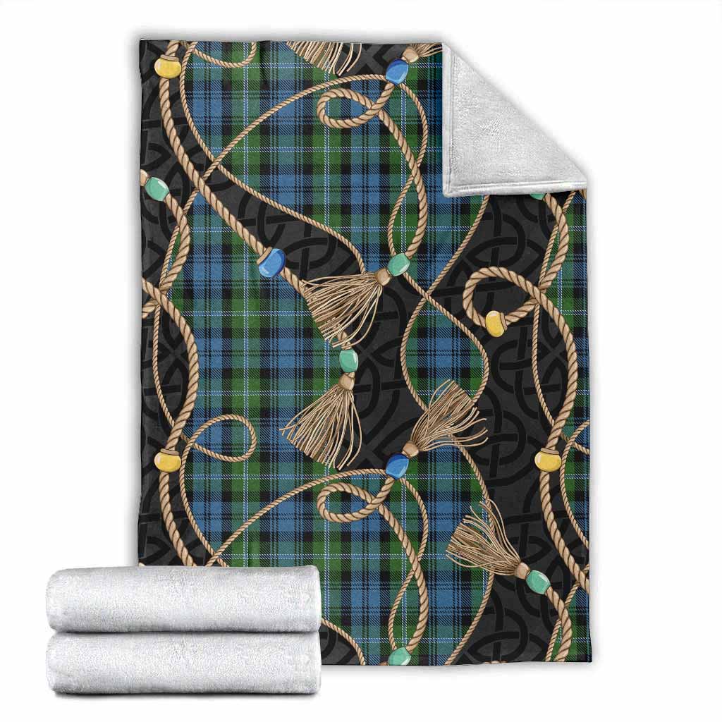 Lyon Scottish Tartan Twisted Ropes Stylized Blanket X-Large 59 x 79 inches 150 x 200 cm - Tartan Vibes Clothing