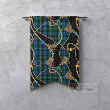 Lyon Scottish Tartan Twisted Ropes Stylized Gonfalon Fishtail - Tartan Vibes Clothing