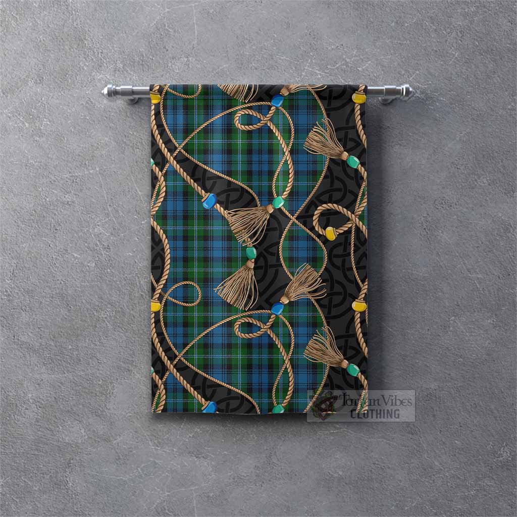 Lyon Scottish Tartan Twisted Ropes Stylized Gonfalon Rectangle - Tartan Vibes Clothing