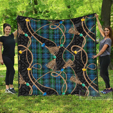 Lyon Scottish Tartan Twisted Ropes Stylized Premium Quilt - Tartan Vibes Clothing