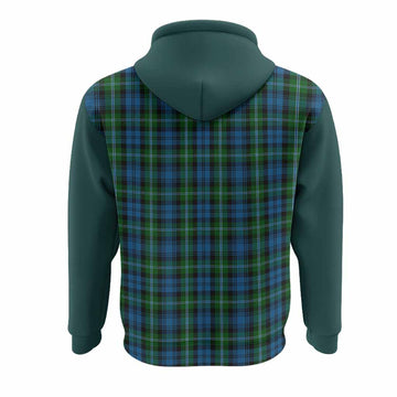 Lyon Tartan Accent Hoodie with Family Crest