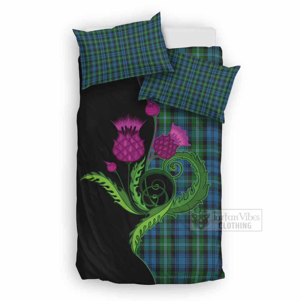 Lyon Tartan Bedding Set Traditional Scottish Thistle UK Bedding Set UK Double 79*79 inch - Tartan Vibes Clothing