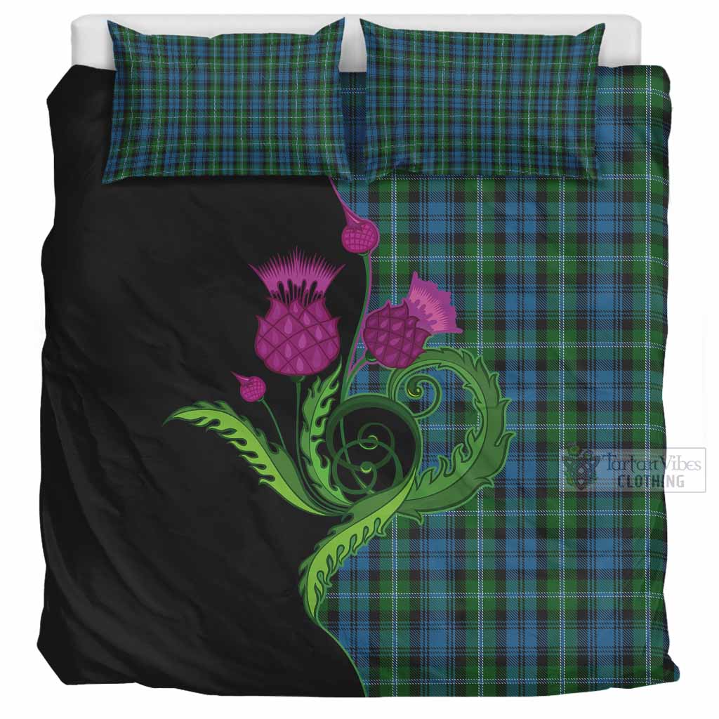 Lyon Tartan Bedding Set Traditional Scottish Thistle UK Bedding Set UK Super King 104*94 inch - Tartan Vibes Clothing