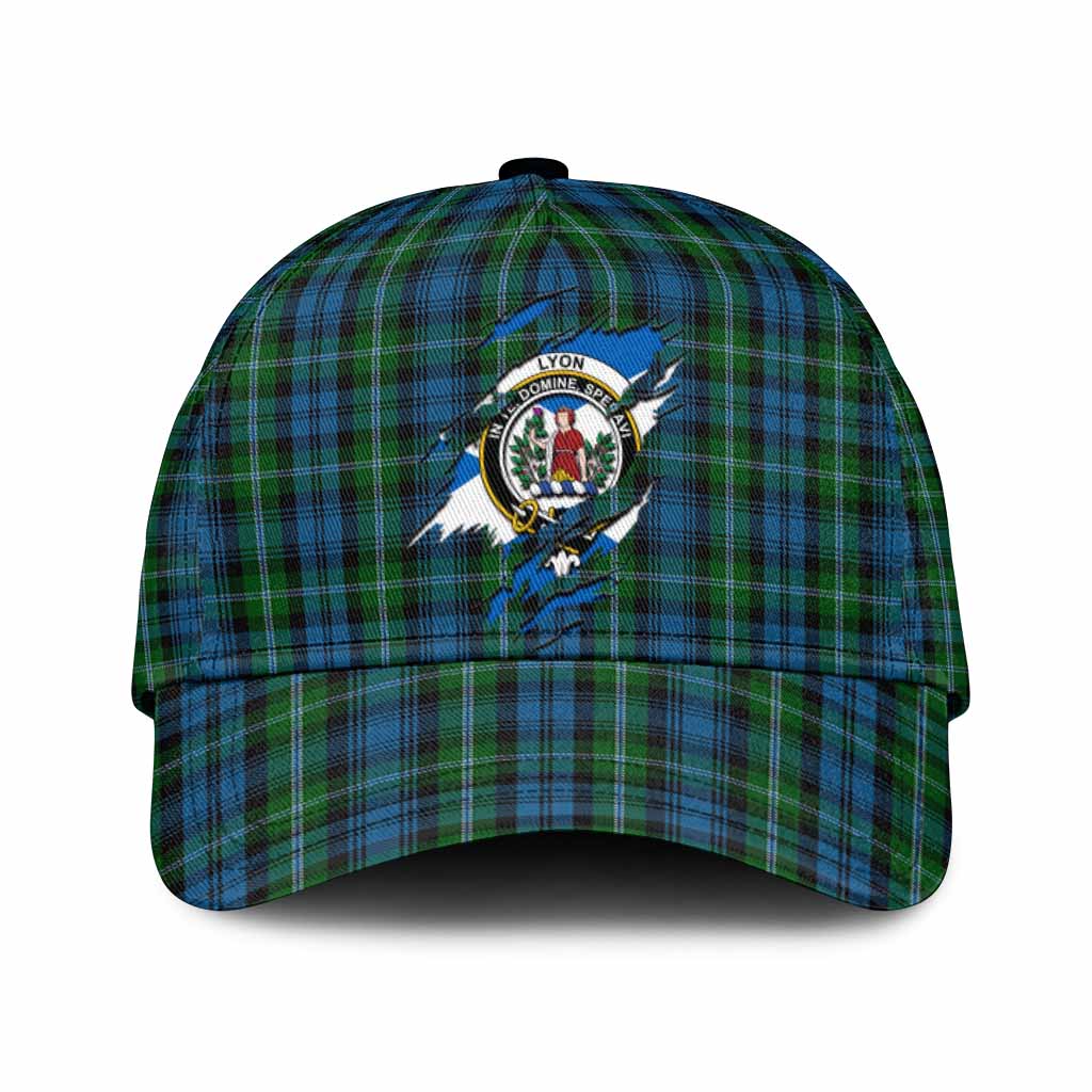 Lyon Tartan Classic Cap with Family Crest In Me Style