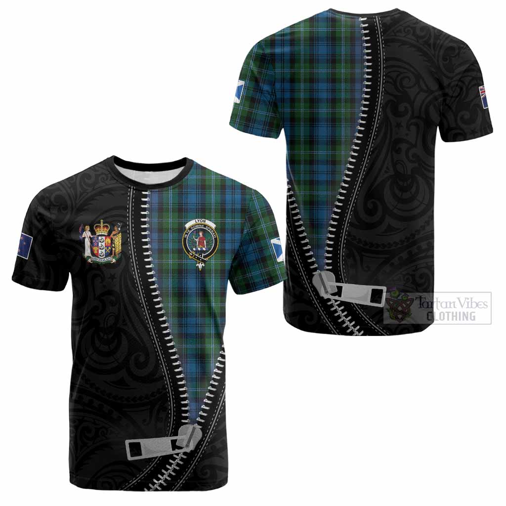Lyon Tartan Cotton T-shirt New Zealand Pattern Unique Zipper Stylized
