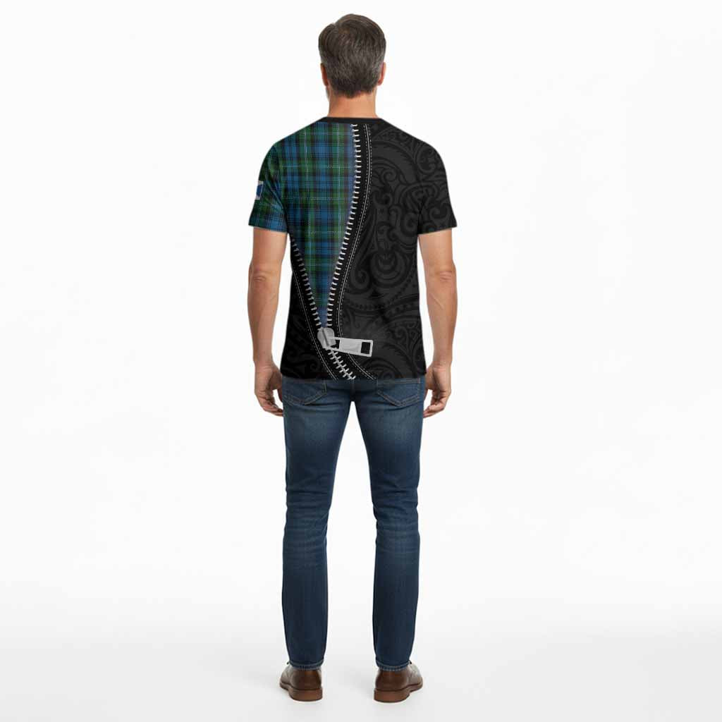 Lyon Tartan Cotton T-shirt New Zealand Pattern Unique Zipper Stylized