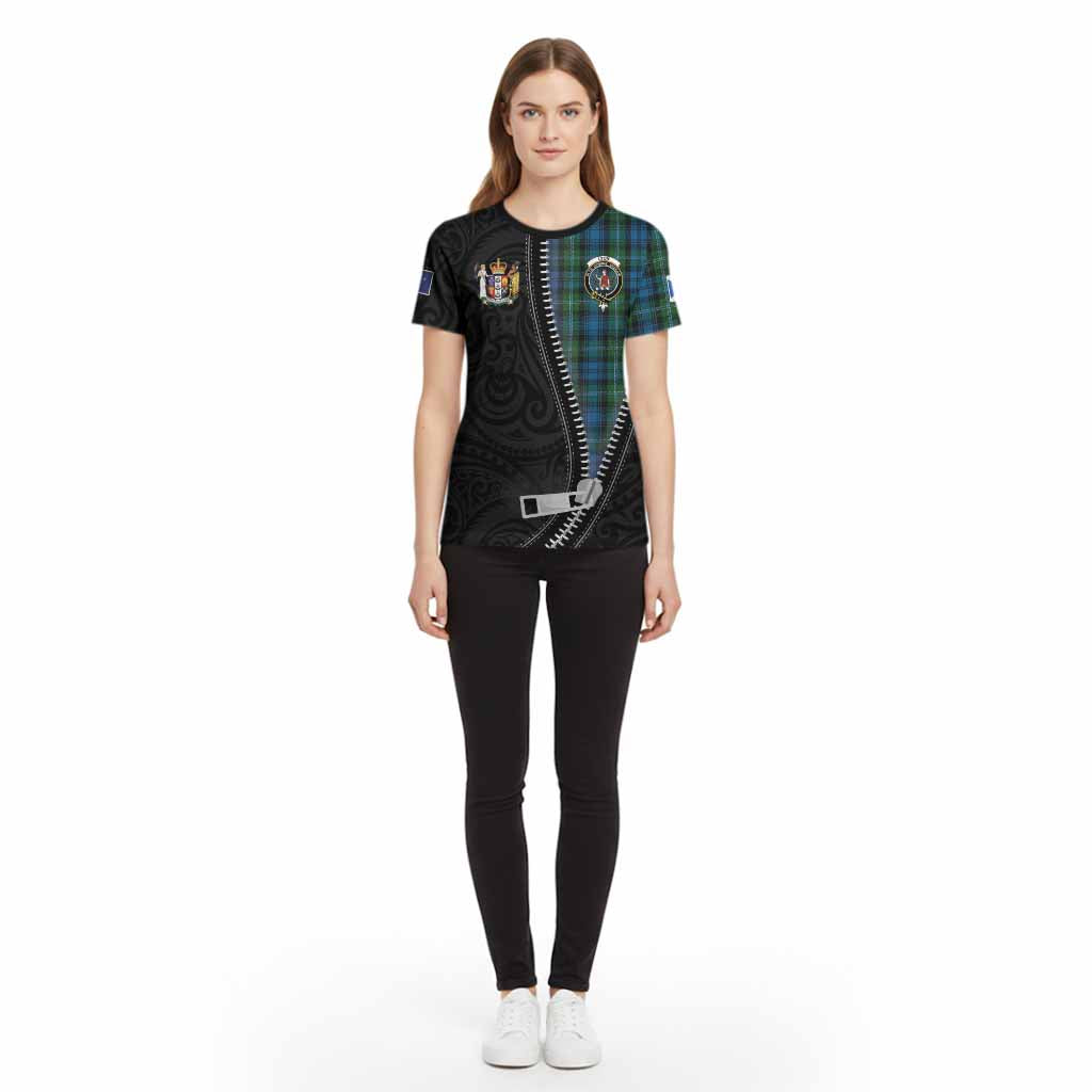 Lyon Tartan Cotton T-shirt New Zealand Pattern Unique Zipper Stylized