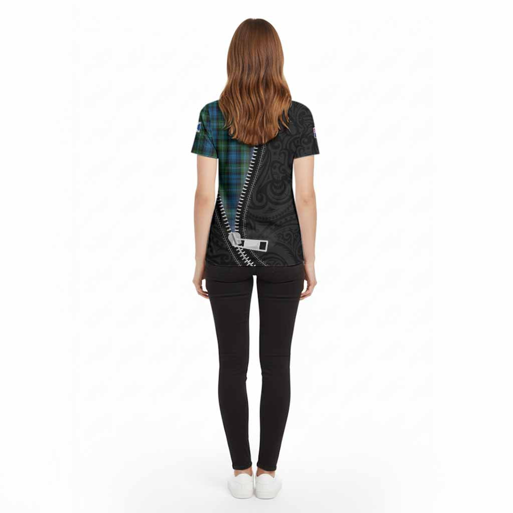 Lyon Tartan Cotton T-shirt New Zealand Pattern Unique Zipper Stylized