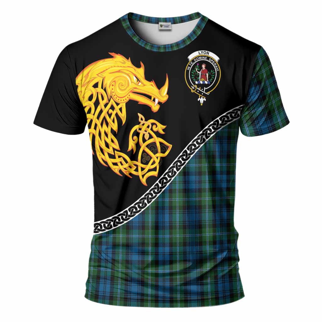 Lyon Tartan Crest T-Shirt Legendary Dragon Knot Half Style