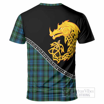 Lyon Tartan Crest T-Shirt Legendary Dragon Knot Half Style