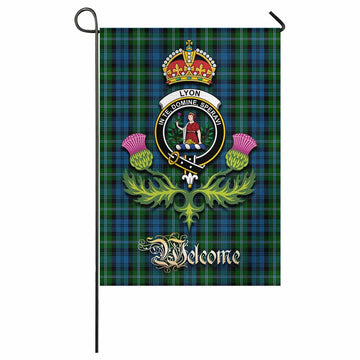 Lyon Tartan Family Crest Garden Flag Royal Thistle Welcome Style - Tartan Vibes Clothing