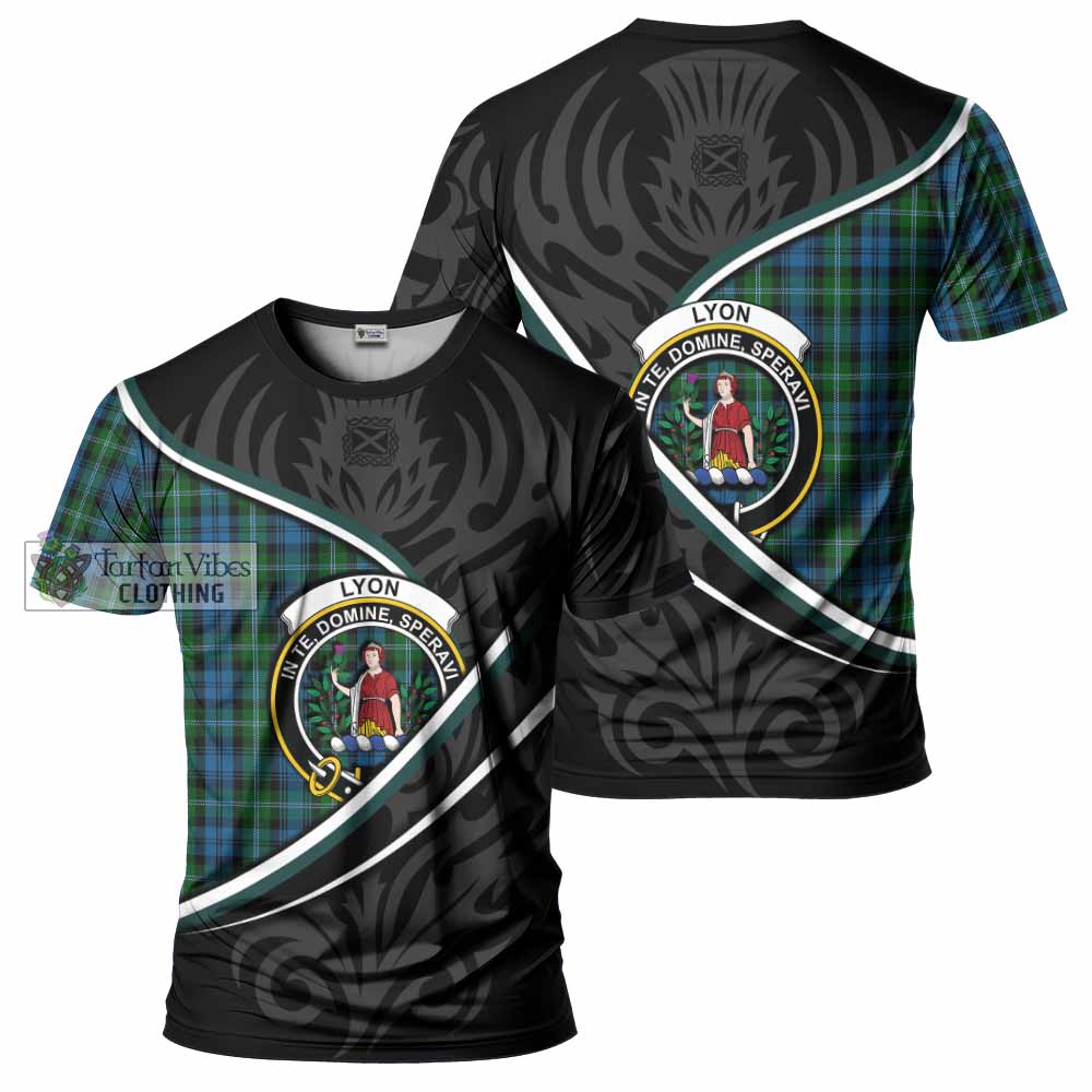Lyon Tartan Family Crest T-shirt Celtic Scottish Thistle Floral - Tartan Vibes Clothing