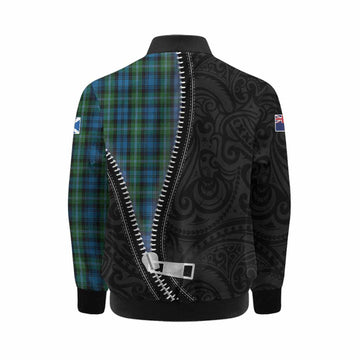 Lyon Tartan Kid Bomber Jacket New Zealand Pattern Unique Zipper Stylized