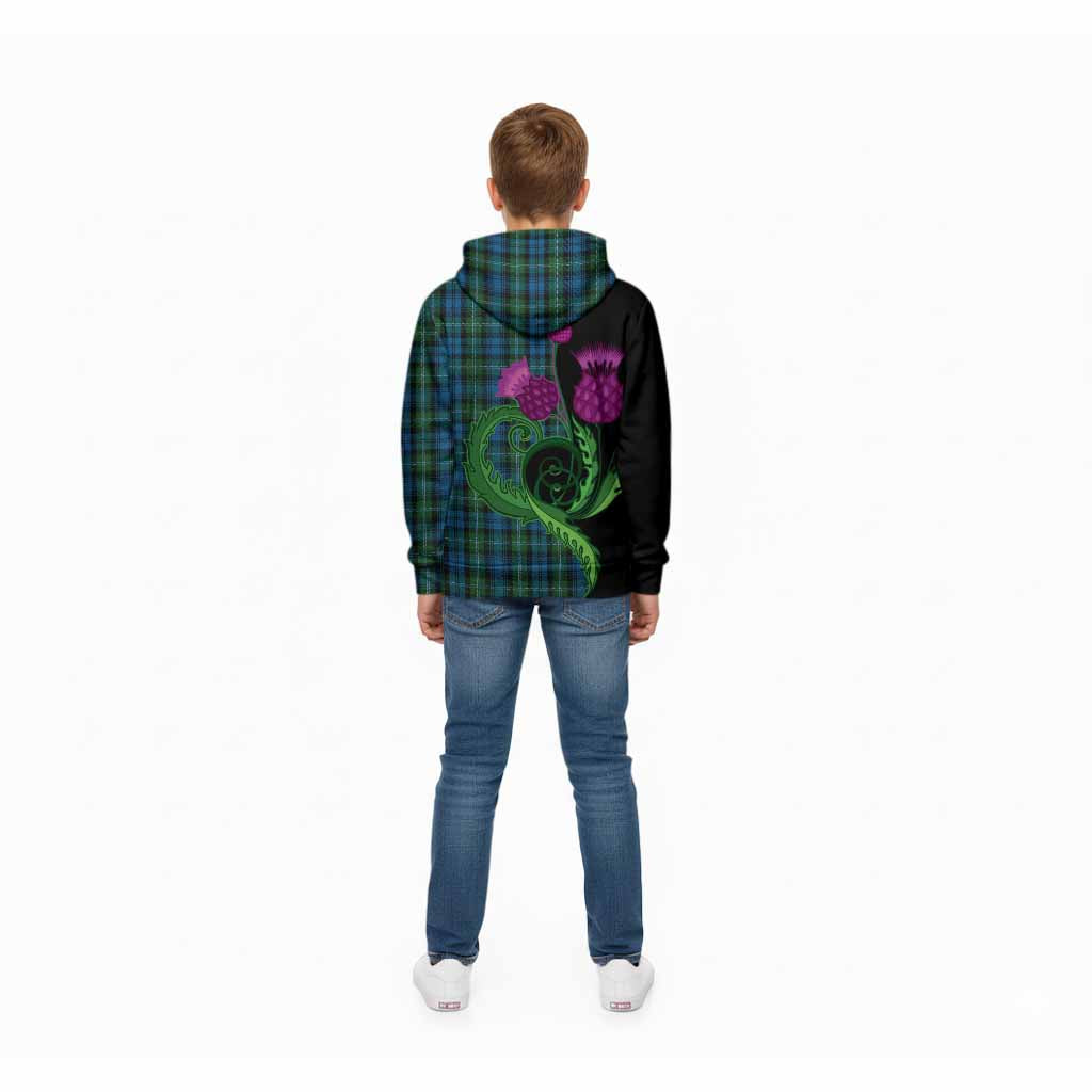 Lyon Tartan Kid Hoodie Traditional Scottish Thistle