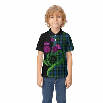 Lyon Tartan Kid Polo Shirt Traditional Scottish Thistle