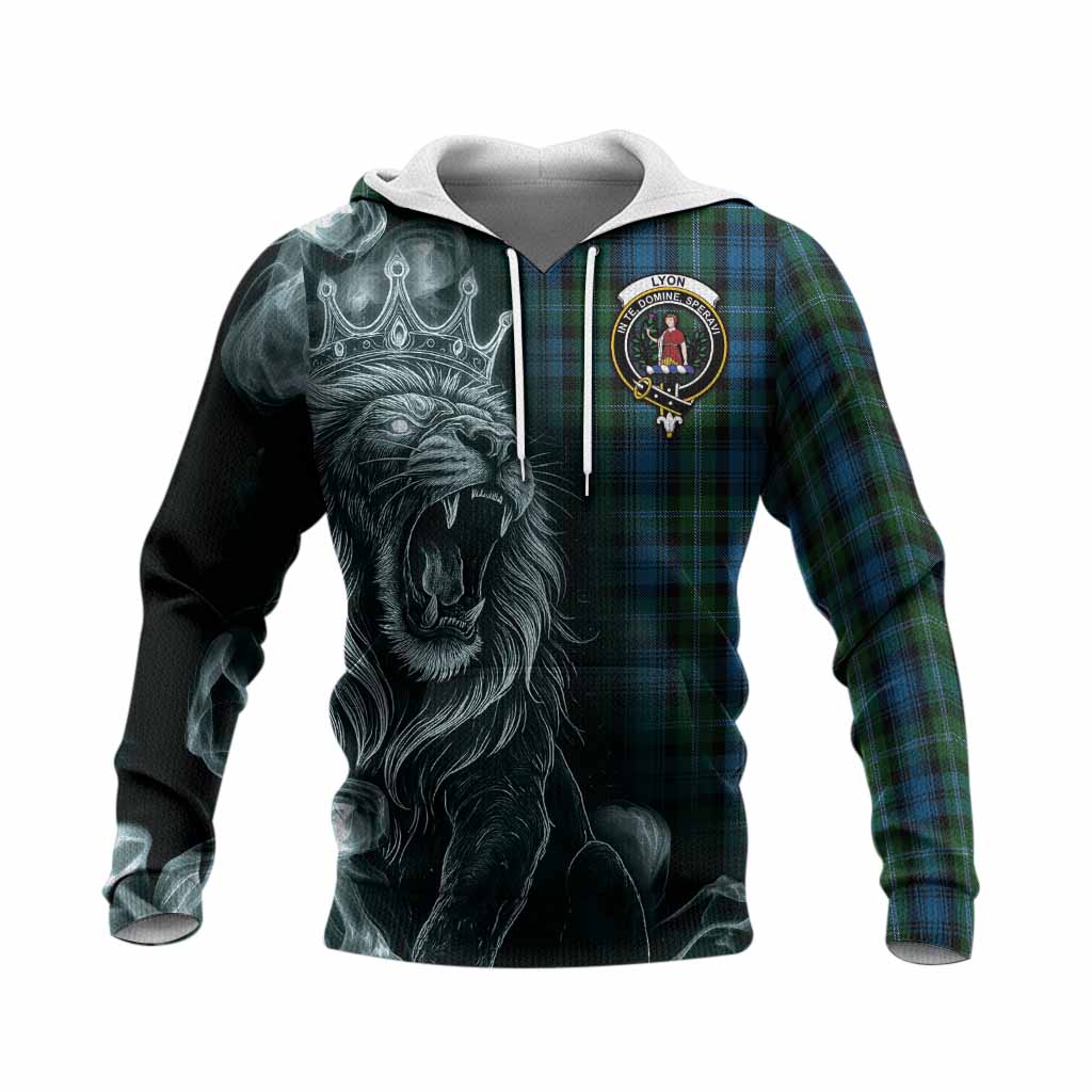 Lyon Tartan Knitted Hoodie Roaring Lion Heritage