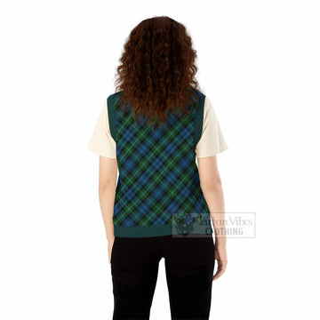 Lyon Tartan  Knitted V-Neck Vest Cross Style