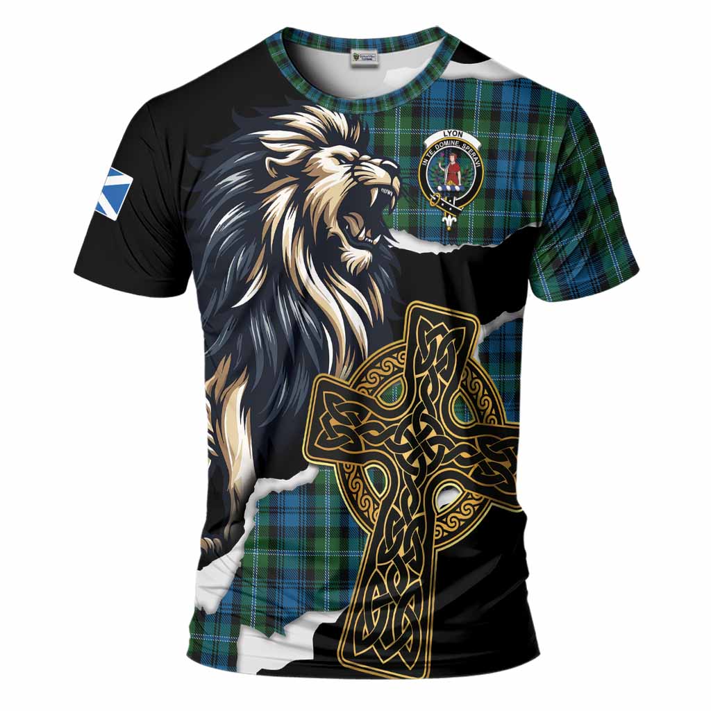 Lyon Tartan Scottish T-Shirt Lion Celtic Heritage