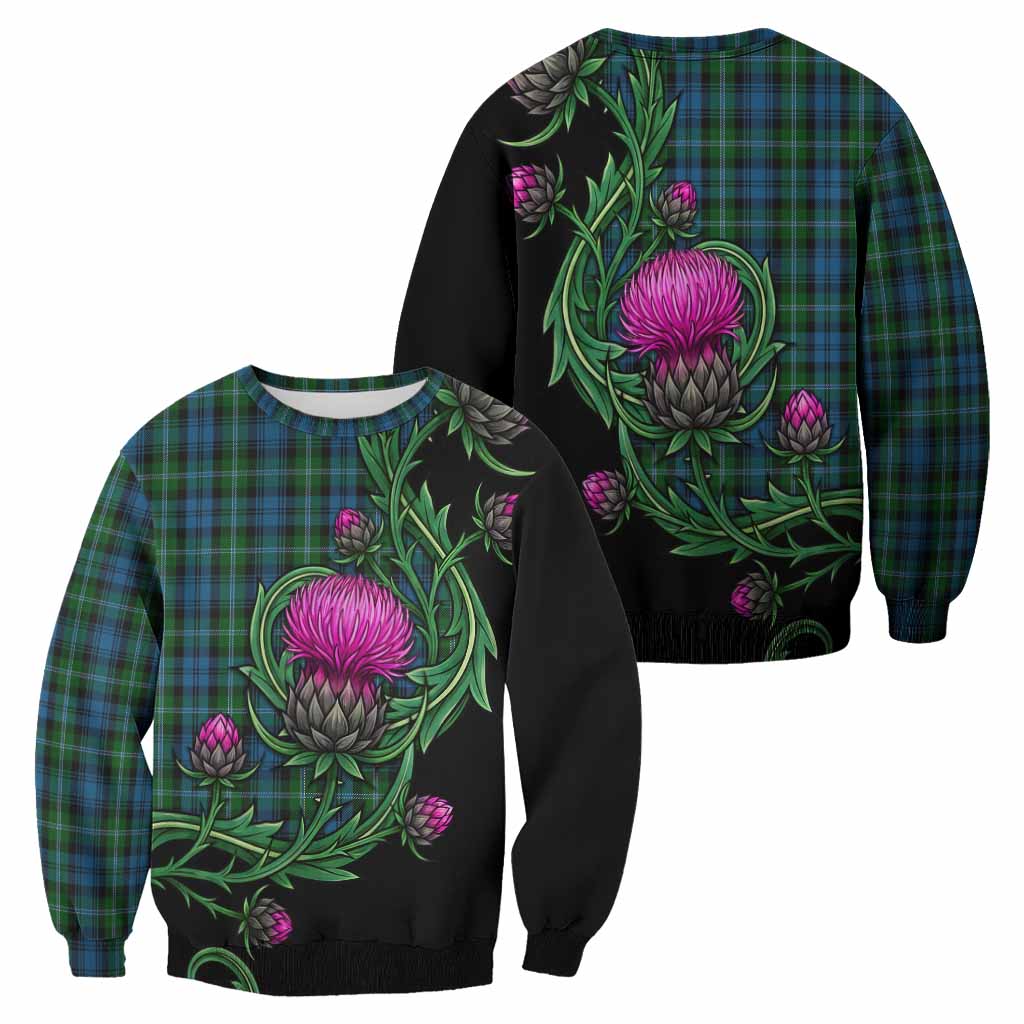 Lyon Tartan Sweatshirt Resilient Scottish Thistle - Tartan Vibes Clothing