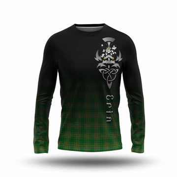 Tartan Vibes Clothing Lyons Irish Clan Long Sleeve T-Shirt with Coat of Arms Erin Go Bragh Celtic Inspired