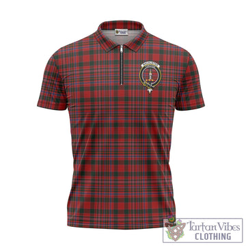 MacAlister Tartan Zipper Polo Shirt with Family Crest
