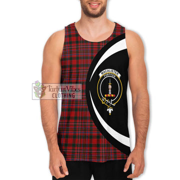 MacAlister (McAlister) Tartan Men's Tank Top with Family Crest Circle Style Men - Tartan Vibes Clothing