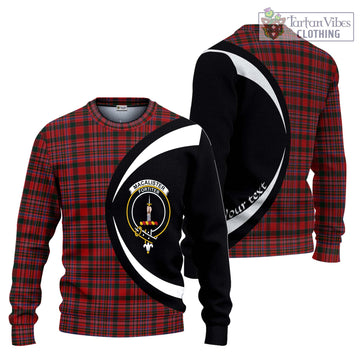 MacAlister (McAlister) Tartan Knitted Sweater with Family Crest Circle Style Unisex - Tartan Vibes Clothing