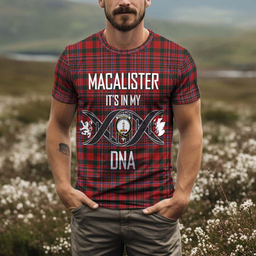MacAlister (McAlister) Tartan T-Shirt with Family Crest DNA In Me Style Kid's Shirt - Tartan Vibes Clothing