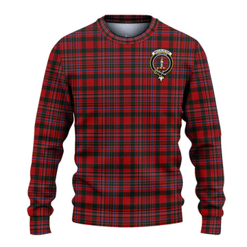MacAlister Tartan Knitted Sweater with Family Crest - Tartanvibesclothing