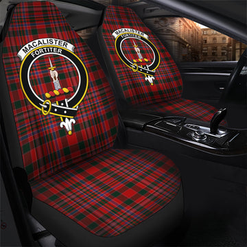 MacAlister Tartan Car Seat Cover with Family Crest - Tartanvibesclothing