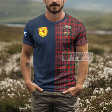 Tartan Vibes Clothing MacAlister Tartan T-Shirt Alba with Scottish Lion Royal Arm Half Style