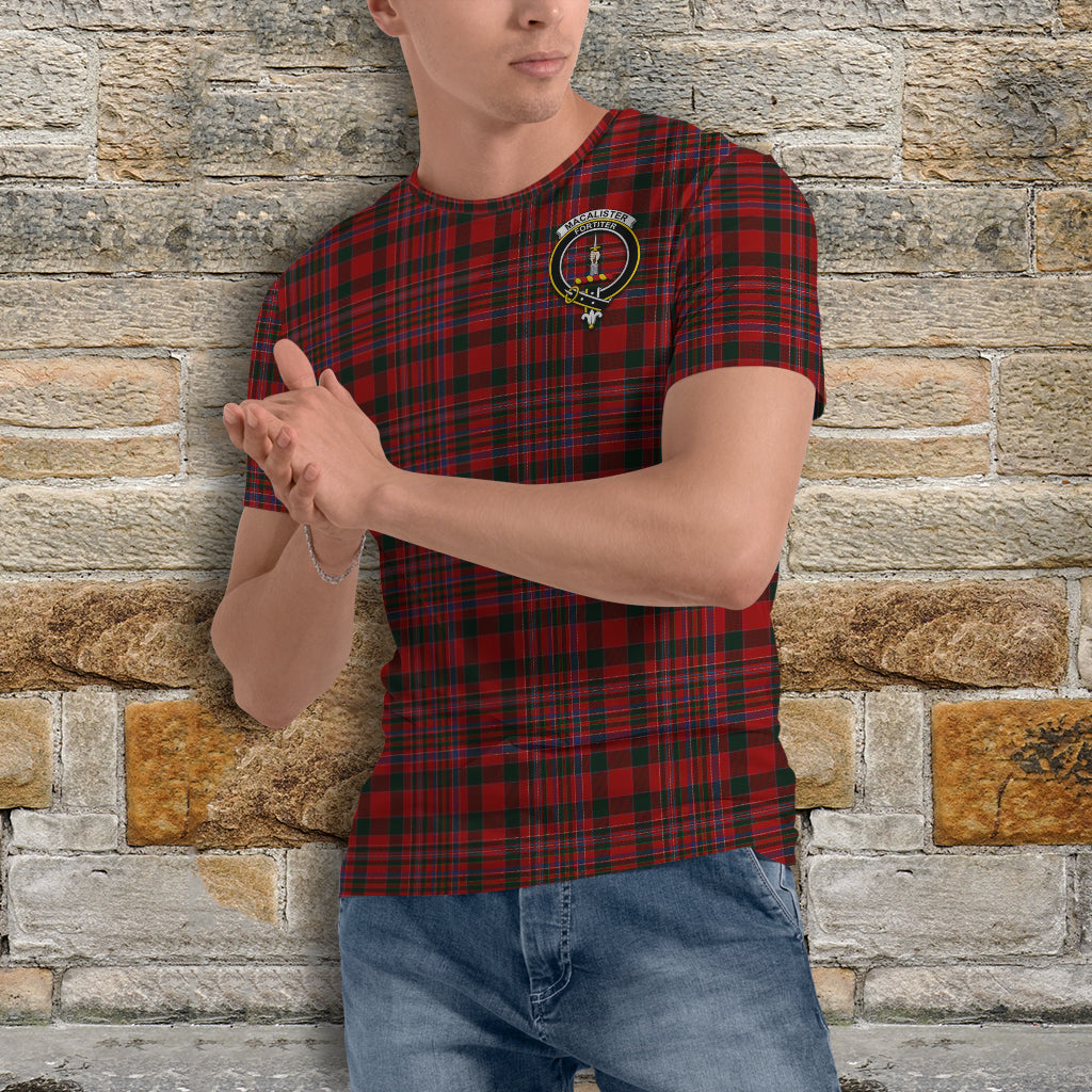 MacAlister (McAlister) Tartan T-Shirt with Family Crest - Tartan Vibes Clothing