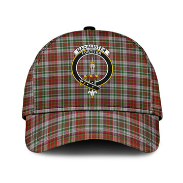 MacAlister Dress Tartan Classic Cap with Family Crest