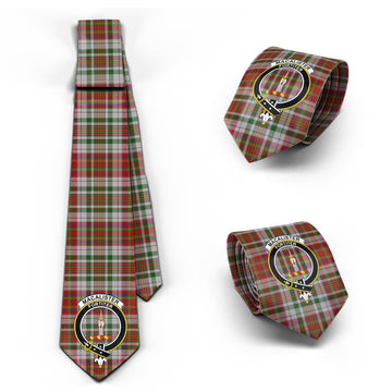 MacAlister Dress Tartan Classic Necktie with Family Crest