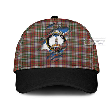 MacAlister Dress Tartan Classic Cap with Family Crest In Me Style