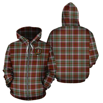 MacAlister Dress Tartan Hoodie with Family Crest