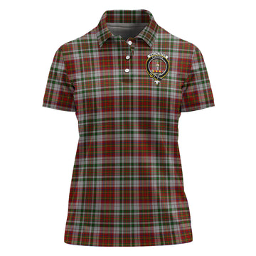 MacAlister Dress Tartan Polo Shirt with Family Crest For Women