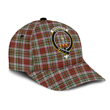 MacAlister Dress Tartan Classic Cap with Family Crest