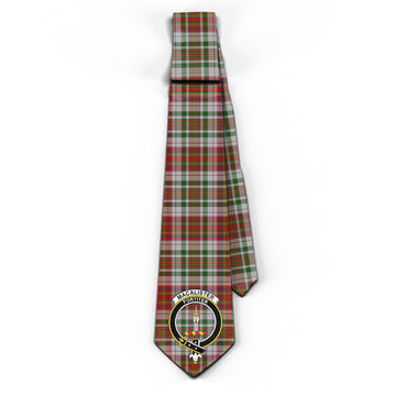 MacAlister Dress Tartan Classic Necktie with Family Crest