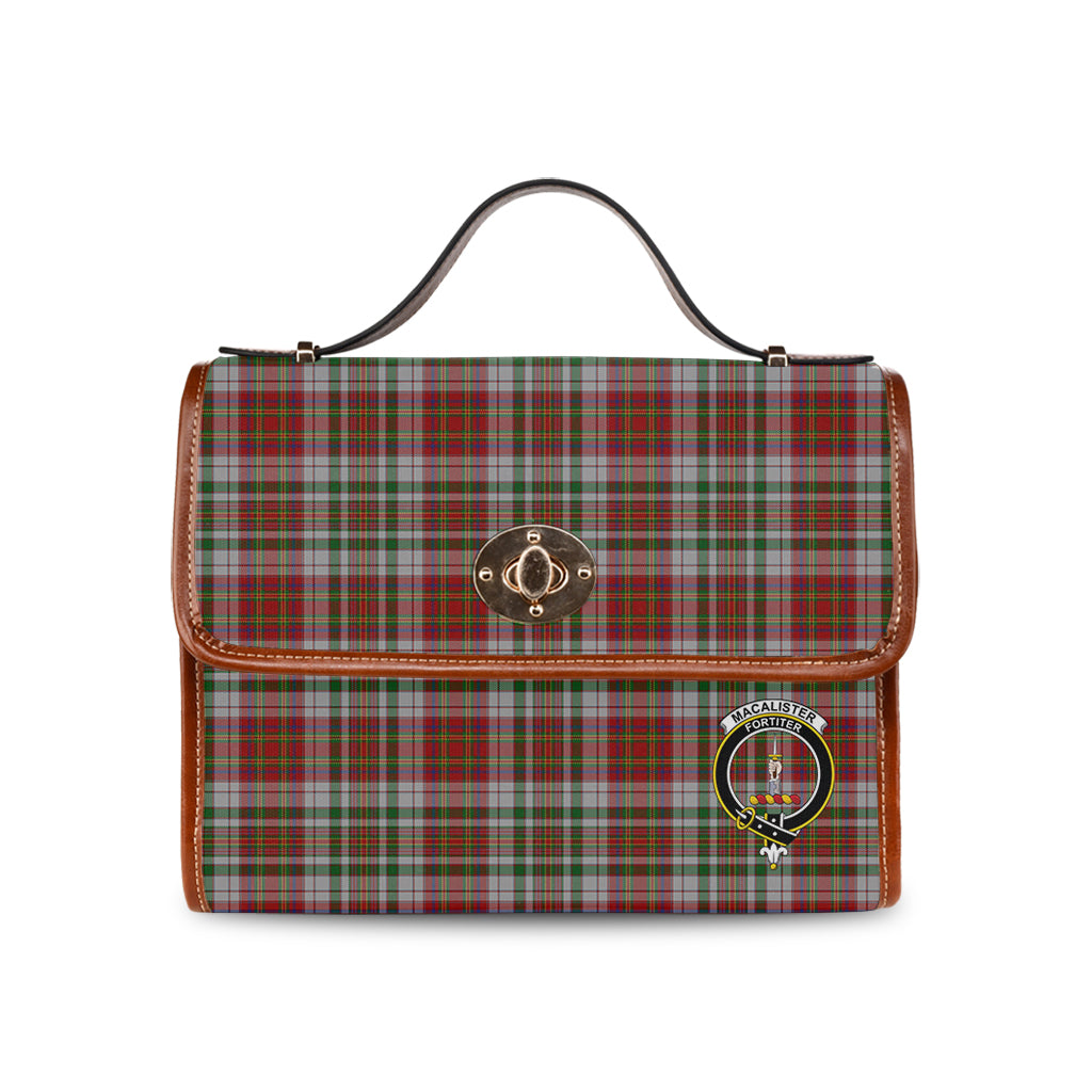macalister-dress-tartan-leather-strap-waterproof-canvas-bag-with-family-crest
