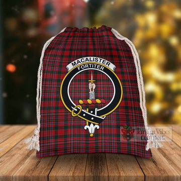 Tartan Vibes Clothing MacAlister (McAlister) Tartan Christmas Santa's Bag with Family Crest