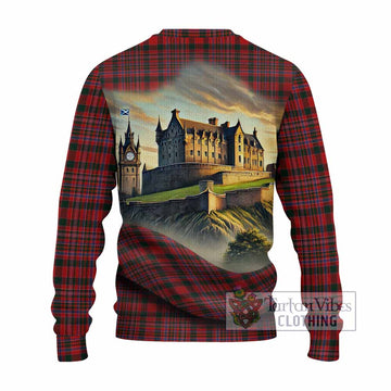 Tartan Vibes Clothing MacAlister (McAlister) Tartan Family Crest Knitted Sweater with Scottish Ancient Castle Style